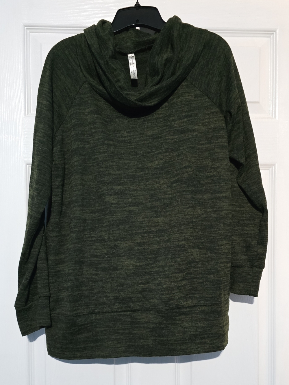 PerSeption Concept Olive Green Cowl Neck Sweater
